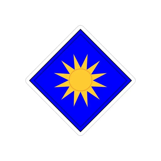 40th Infantry Division CSIB (U.S. Army) REVERSE PRINT Transparent Die-Cut STICKER 6 Inch Die-Cut Transparent - The Sticker Space