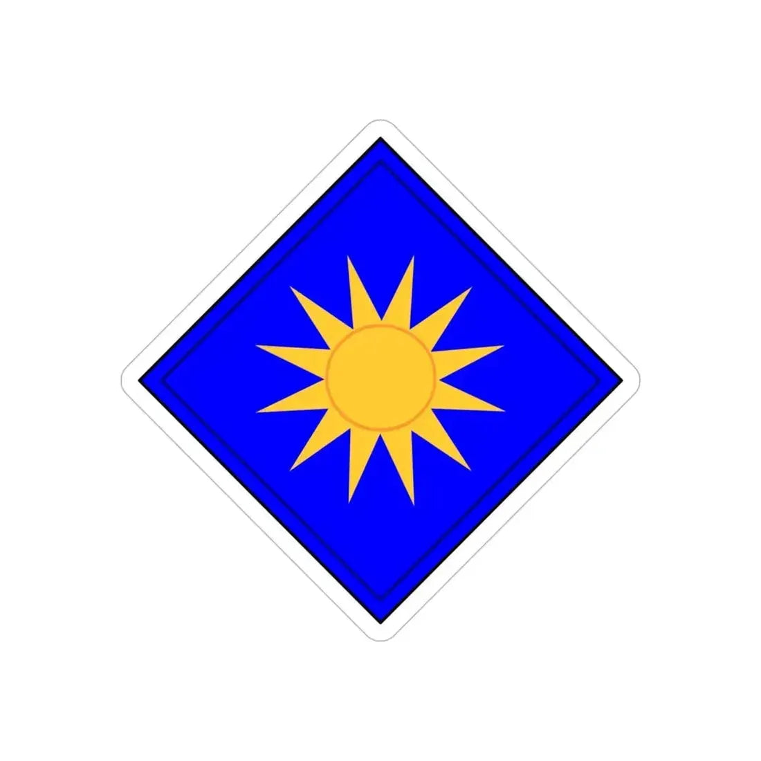 40th Infantry Division CSIB (U.S. Army) REVERSE PRINT Transparent Die-Cut STICKER - The Sticker Space