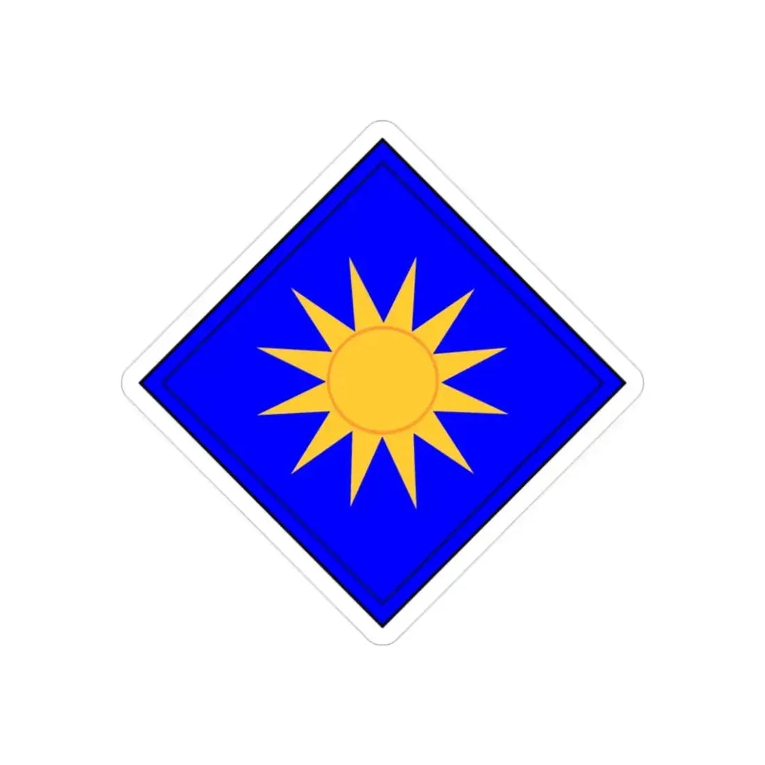 40th Infantry Division CSIB (U.S. Army) REVERSE PRINT Transparent Die-Cut STICKER - The Sticker Space