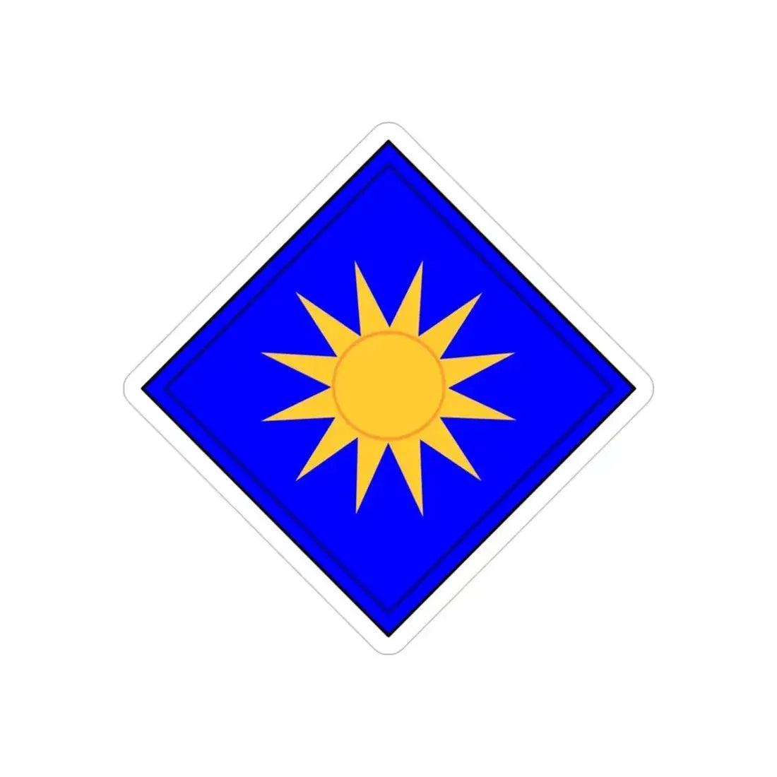 40th Infantry Division CSIB (U.S. Army) REVERSE PRINT Transparent Die-Cut STICKER - The Sticker Space