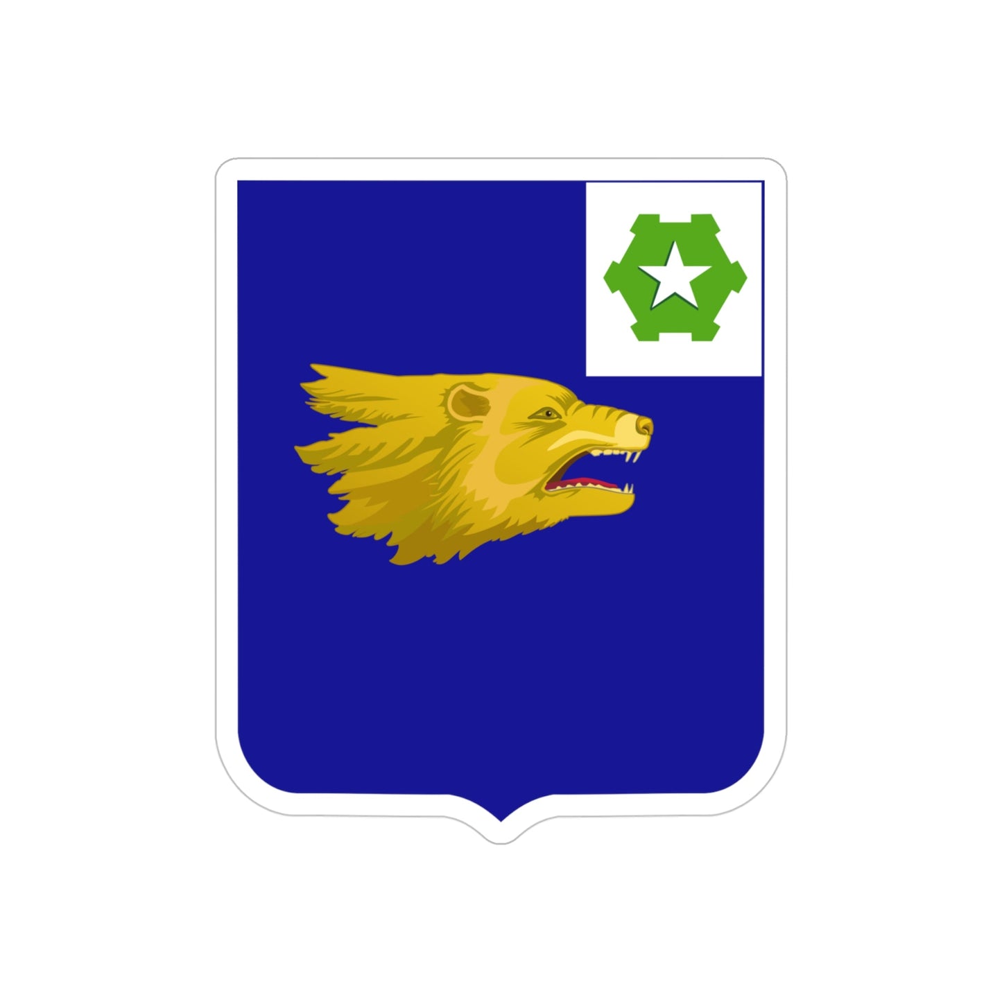 40th Infantry Regiment 2 (U.S. Army) REVERSE PRINT Transparent STICKER-4" × 4"-The Sticker Space