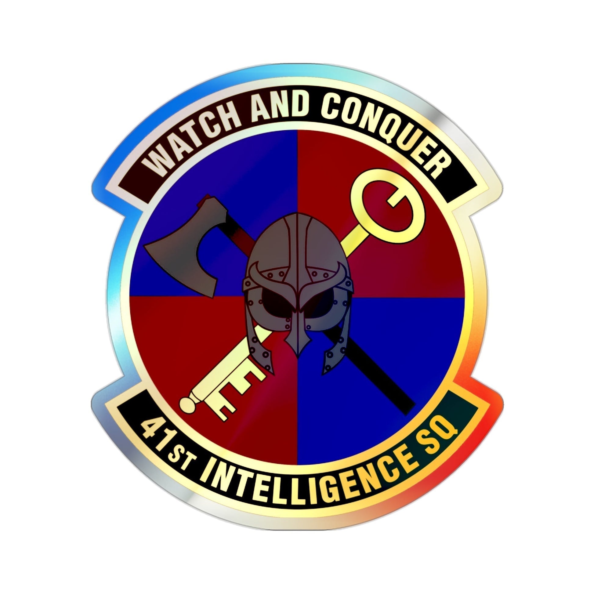 41 Intelligence Squadron ACC (U.S. Air Force) Holographic STICKER Die-Cut Vinyl Decal-2 Inch-The Sticker Space