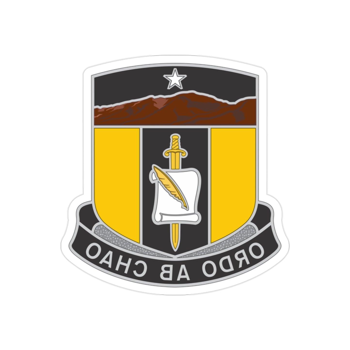 410 Civil Affairs Battalion (U.S. Army) REVERSE PRINT Transparent STICKER-2" × 2"-The Sticker Space