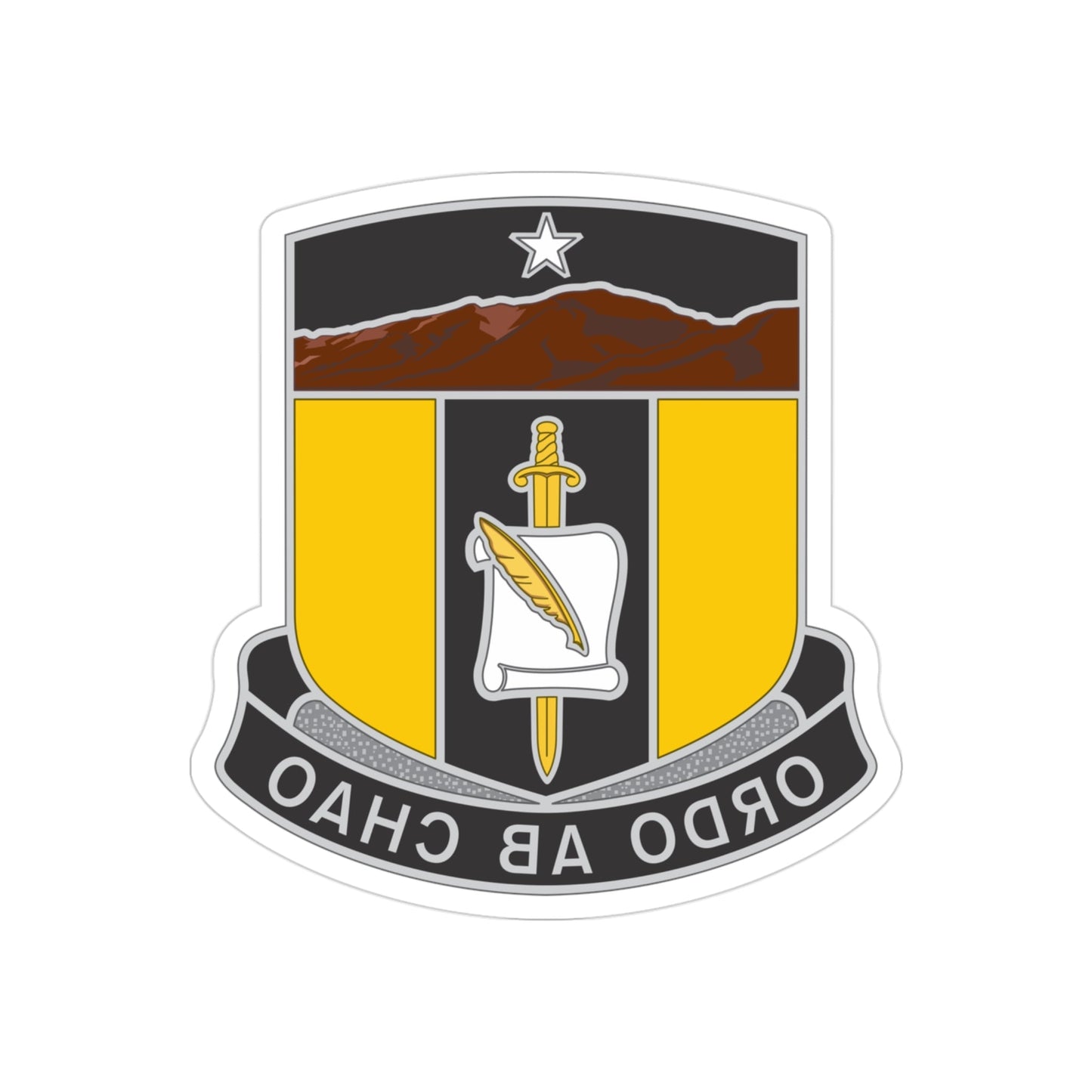 410 Civil Affairs Battalion (U.S. Army) REVERSE PRINT Transparent STICKER-3" × 3"-The Sticker Space