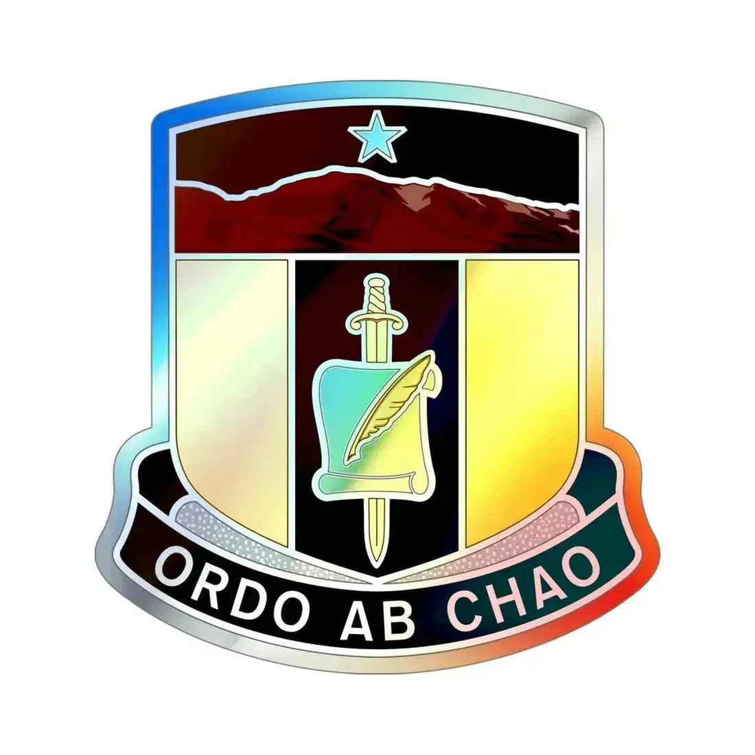 410 Civil Affairs Battalion (U.S. Army) Holographic STICKER Die-Cut Vinyl Decal 5 Inch Holographic - The Sticker Space