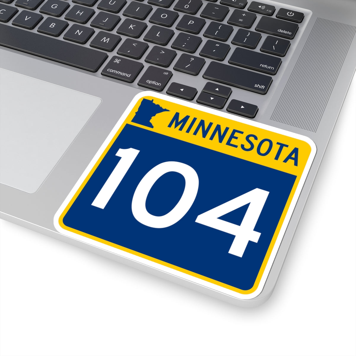 MN-104 (Minnesota) (Road Sign) STICKER Vinyl Kiss-Cut Decal