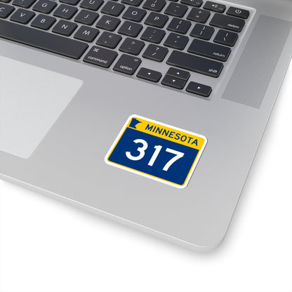 MN-317 wide (Minnesota) (Road Sign) STICKER Vinyl Kiss-Cut Decal