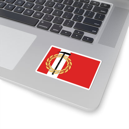 Flag of Kopeysk Chelyabinsk oblast (Russia) STICKER Vinyl Kiss-Cut Decal