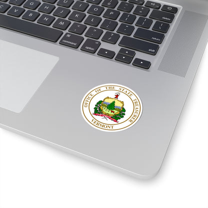 Seal of the State Treasurer of Vermont - STICKER Vinyl Kiss-Cut Decal