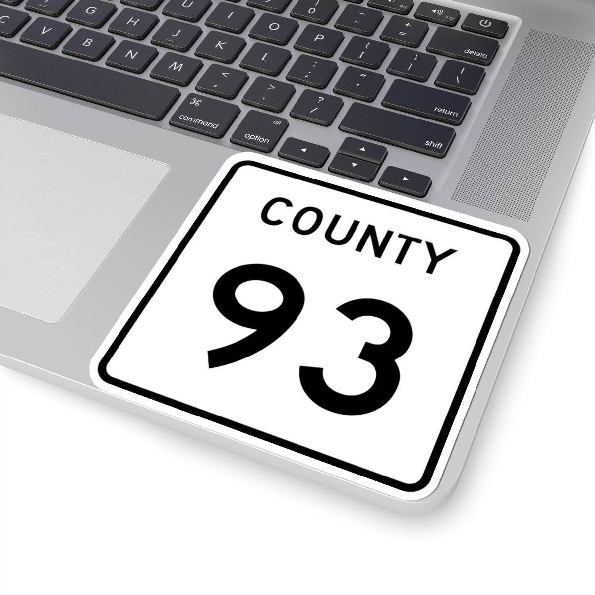 County 93 square (Minnesota) (Road Sign) STICKER Vinyl Kiss-Cut Decal