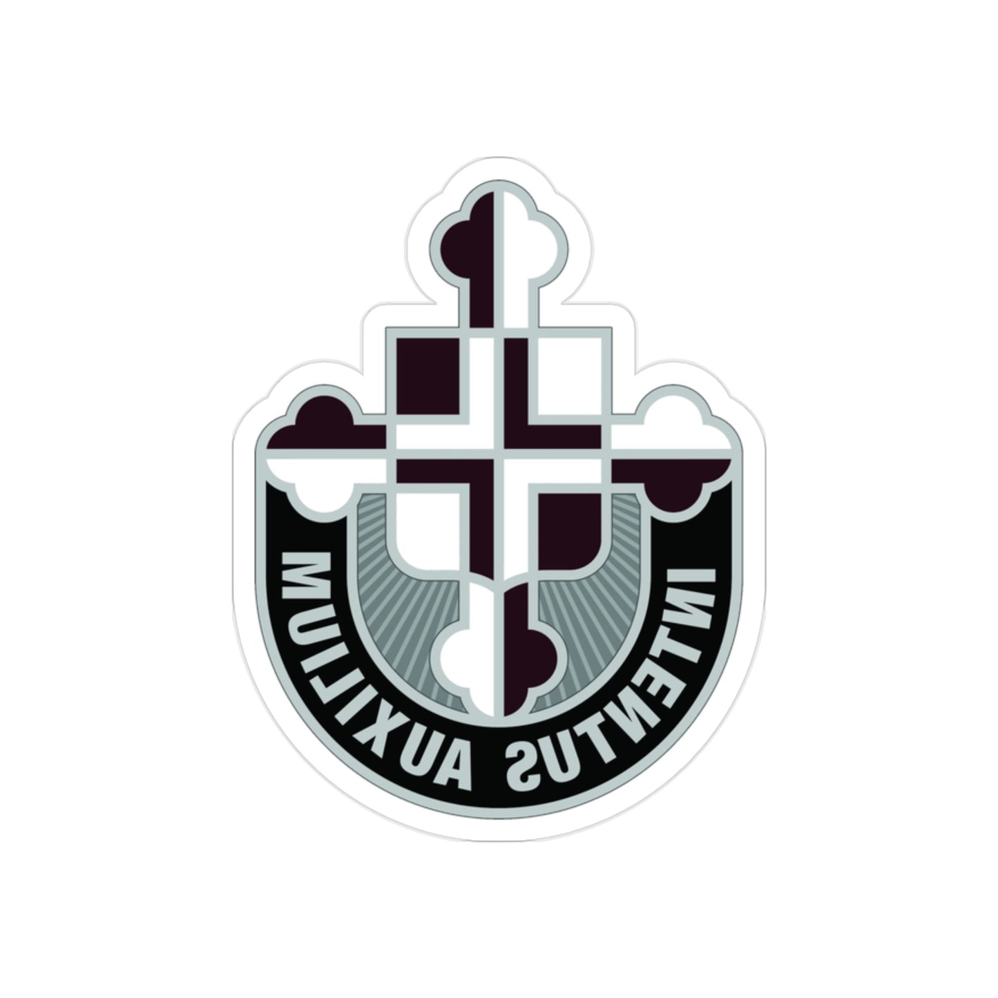 410th Hospital Center (U.S. Army) REVERSE PRINT Transparent STICKER-2" × 2"-The Sticker Space