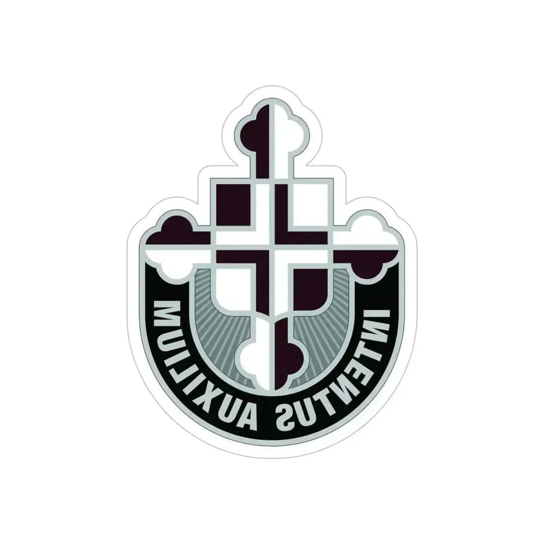 410th Hospital Center (U.S. Army) REVERSE PRINT Transparent Die-Cut STICKER 5 Inch Die-Cut Transparent - The Sticker Space