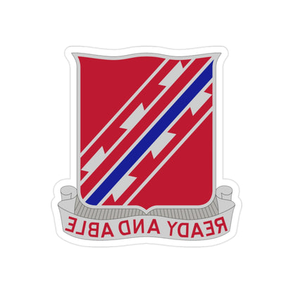 411 Engineer Battalion (U.S. Army) REVERSE PRINT Transparent STICKER-2" × 2"-The Sticker Space