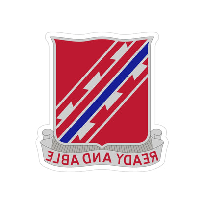 411 Engineer Battalion (U.S. Army) REVERSE PRINT Transparent STICKER-3" × 3"-The Sticker Space