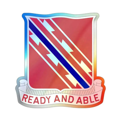 411 Engineer Battalion (U.S. Army) Holographic STICKER Die-Cut Vinyl Decal 4 Inch Holographic - The Sticker Space