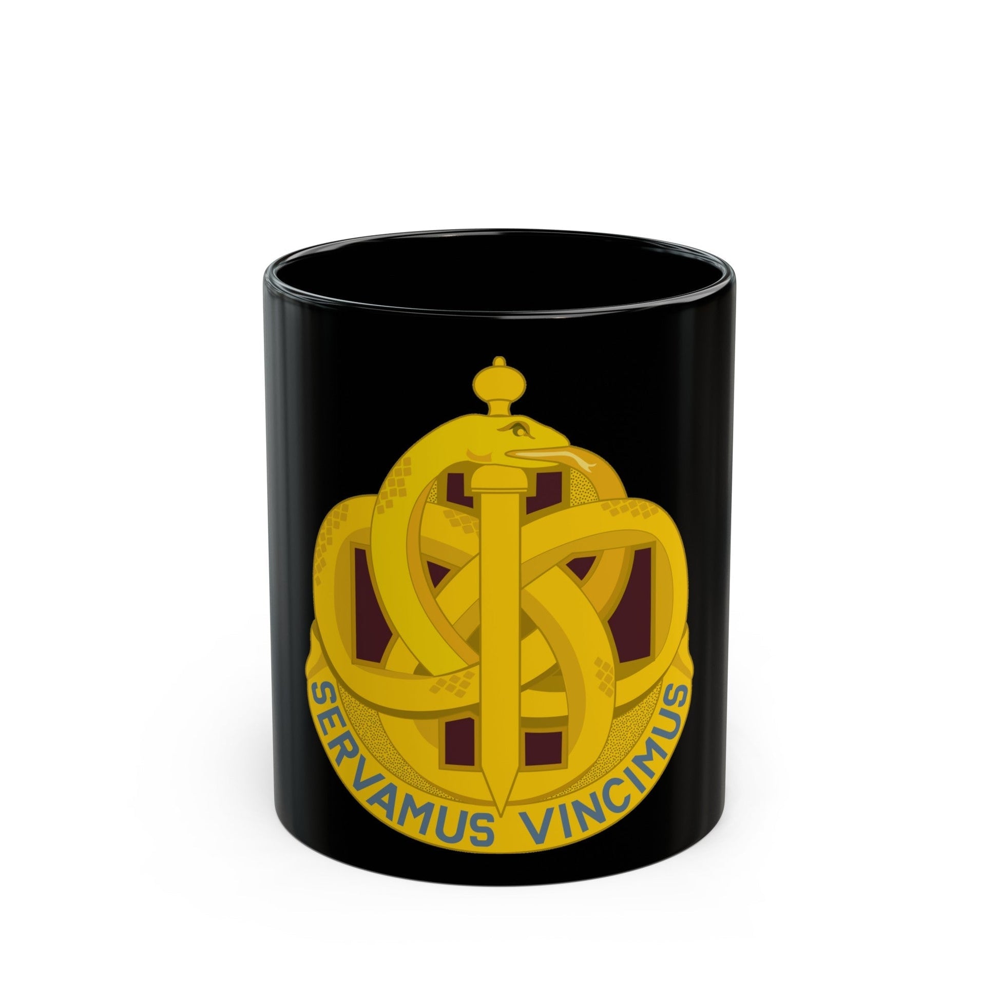 411 Hospital Center (U.S. Army) Black Coffee Mug-11oz-The Sticker Space