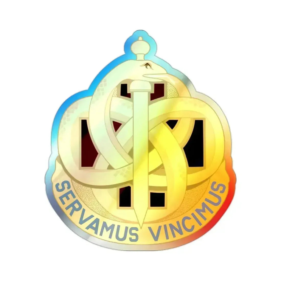 411 Hospital Center (U.S. Army) Holographic STICKER Die-Cut Vinyl Decal 2 Inch Holographic - The Sticker Space