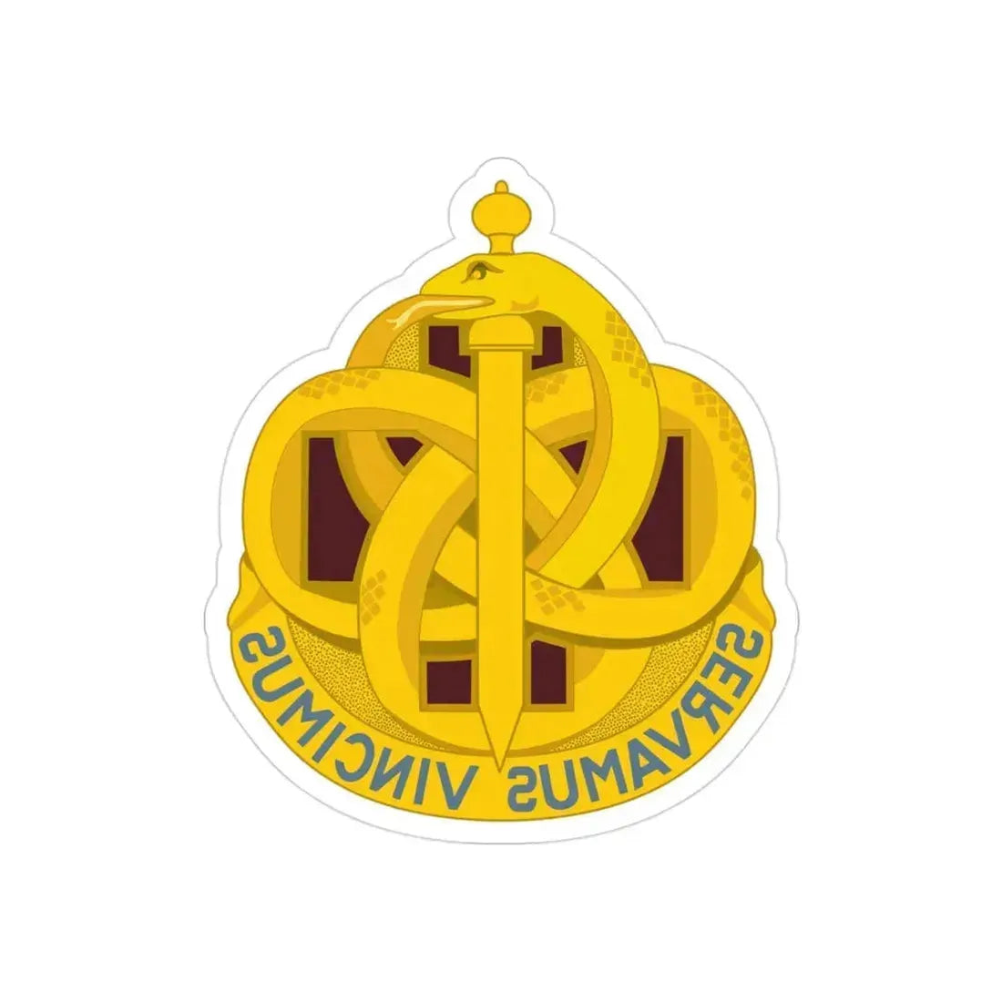 411 Hospital Center (U.S. Army) REVERSE PRINT Transparent Die-Cut STICKER 3 Inch Die-Cut Transparent - The Sticker Space