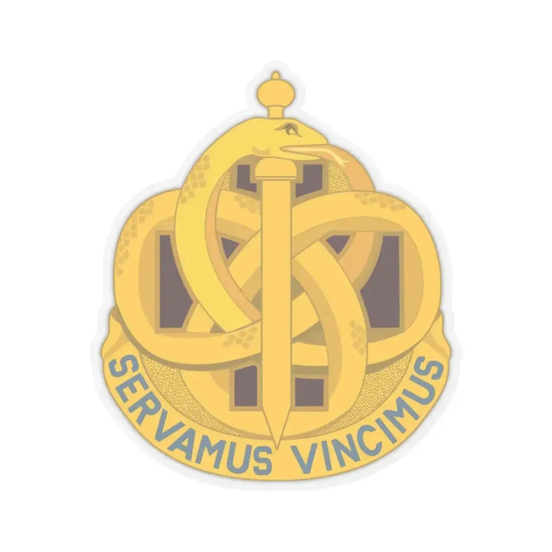 411 Hospital Center (U.S. Army) STICKER Vinyl Kiss-Cut Decal 2 Inch Transparent - The Sticker Space