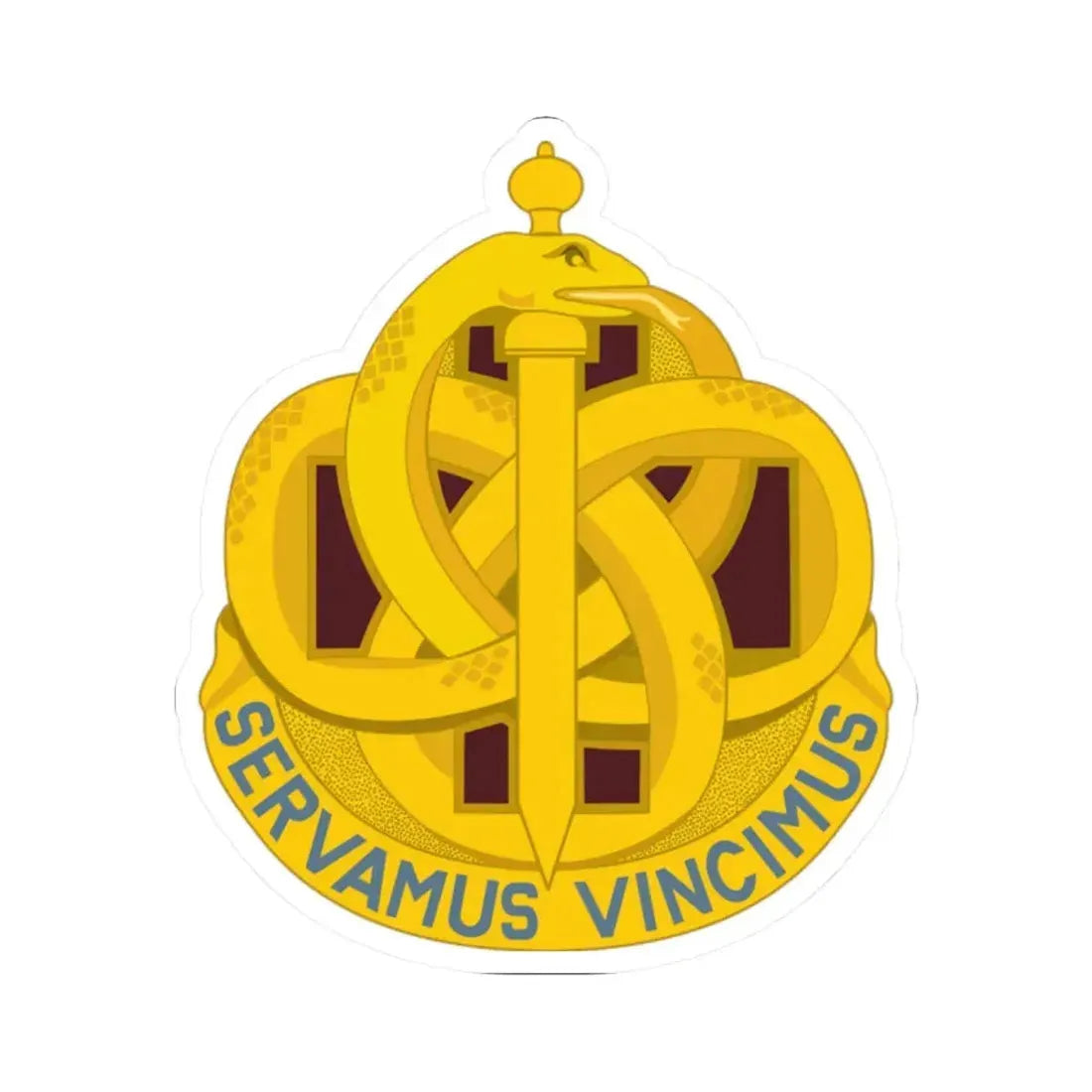 411 Hospital Center (U.S. Army) STICKER Vinyl Kiss-Cut Decal 2 Inch White - The Sticker Space