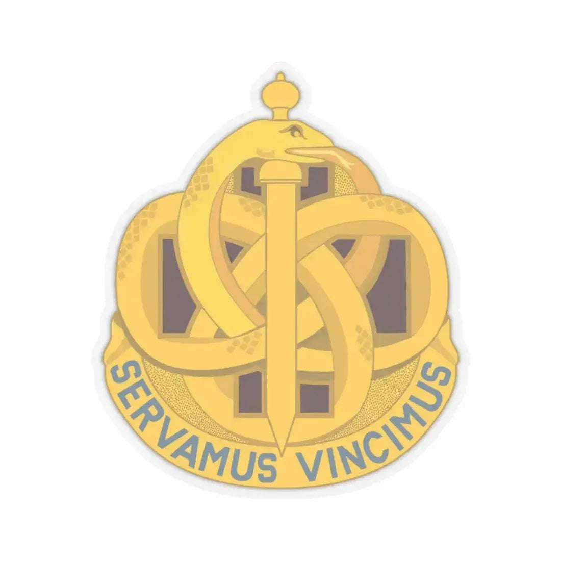 411 Hospital Center (U.S. Army) STICKER Vinyl Kiss-Cut Decal 3 Inch Transparent - The Sticker Space