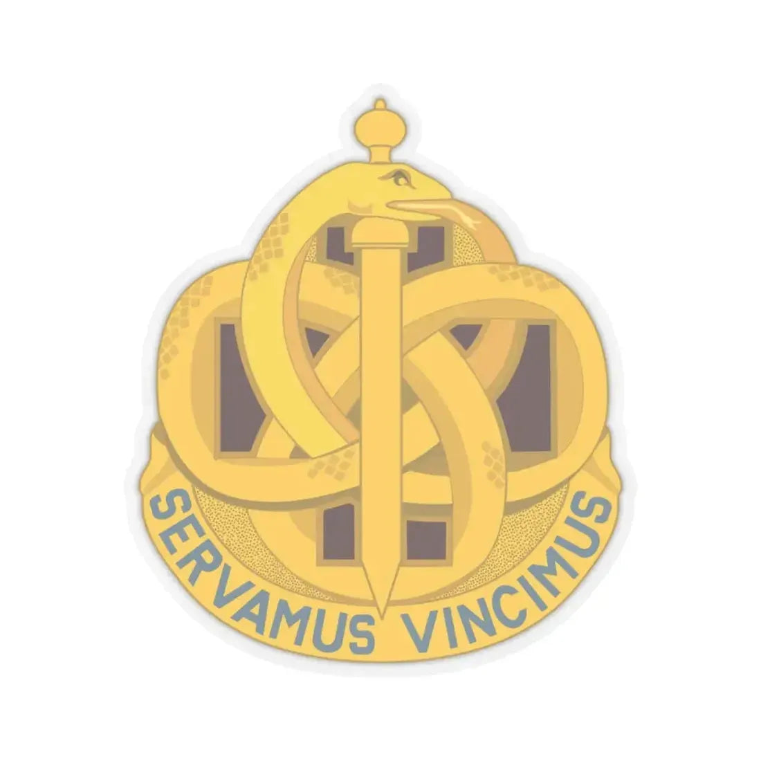 411 Hospital Center (U.S. Army) STICKER Vinyl Kiss-Cut Decal 6 Inch Transparent - The Sticker Space