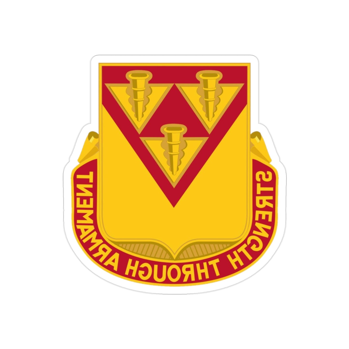 411 Ordnance Battalion (U.S. Army) REVERSE PRINT Transparent STICKER-2" × 2"-The Sticker Space