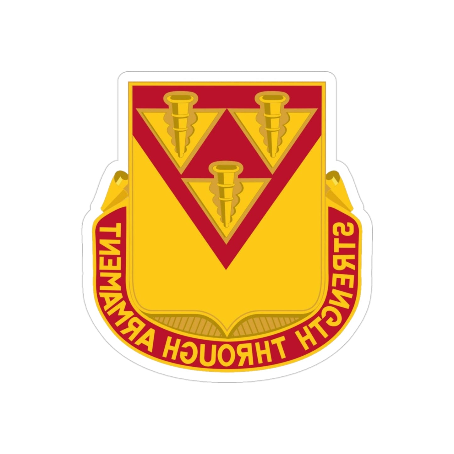 411 Ordnance Battalion (U.S. Army) REVERSE PRINT Transparent STICKER-3" × 3"-The Sticker Space