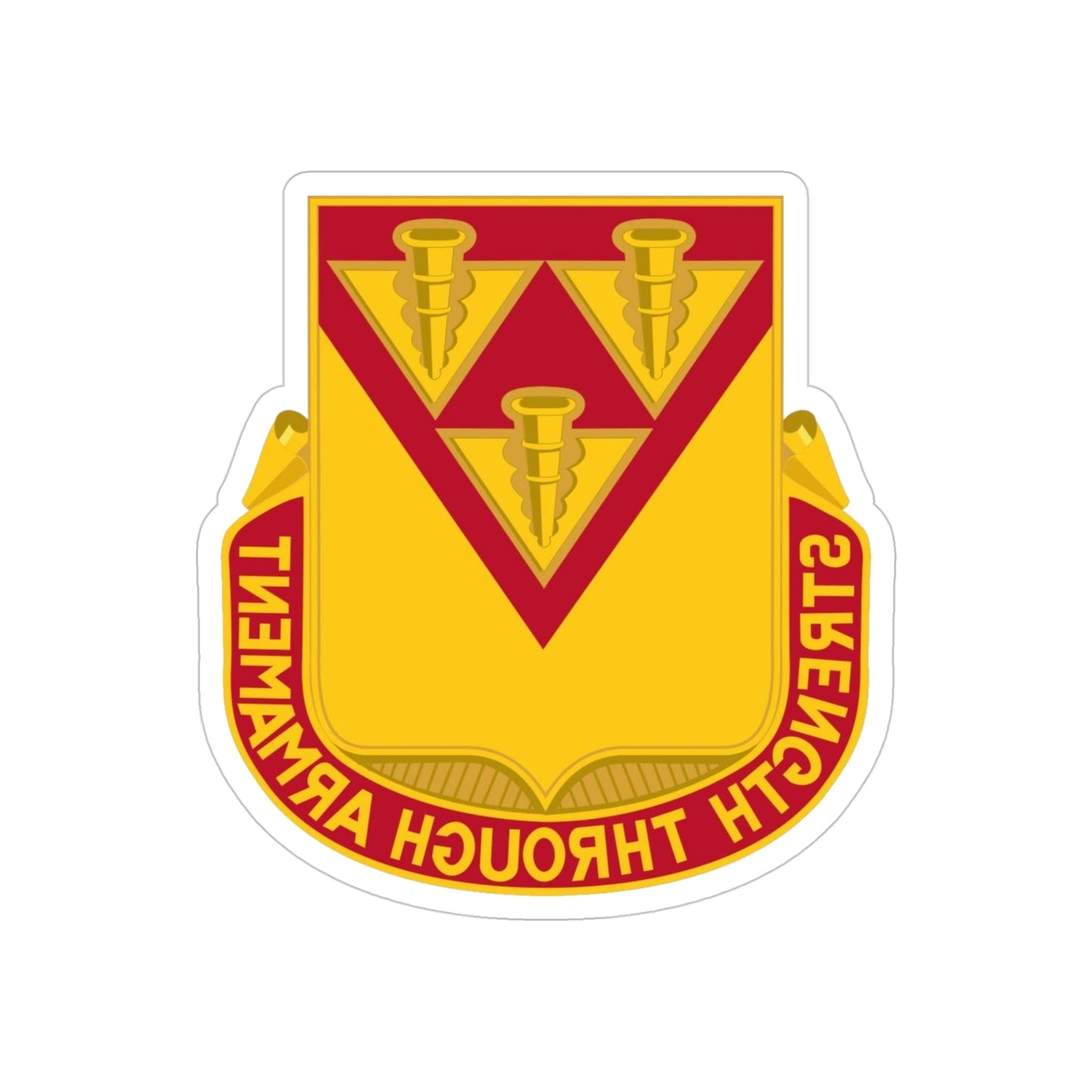 411 Ordnance Battalion (U.S. Army) REVERSE PRINT Transparent STICKER-4" × 4"-The Sticker Space