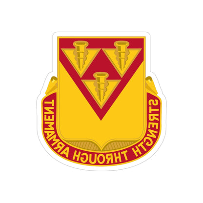 411 Ordnance Battalion (U.S. Army) REVERSE PRINT Transparent STICKER-4" × 4"-The Sticker Space