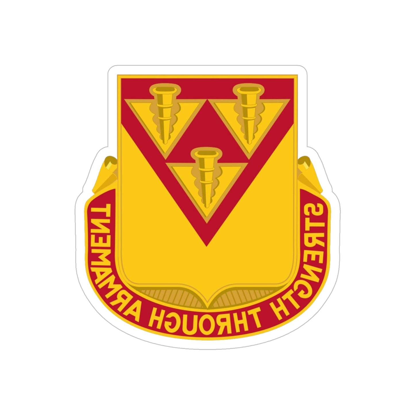 411 Ordnance Battalion (U.S. Army) REVERSE PRINT Transparent STICKER-6" × 6"-The Sticker Space