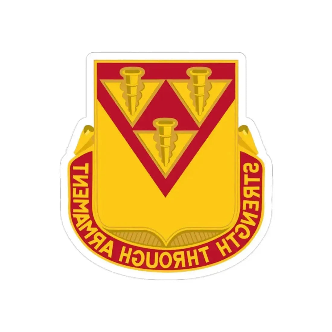 411 Ordnance Battalion (U.S. Army) REVERSE PRINT Transparent Die-Cut STICKER 2 Inch Die-Cut Transparent - The Sticker Space