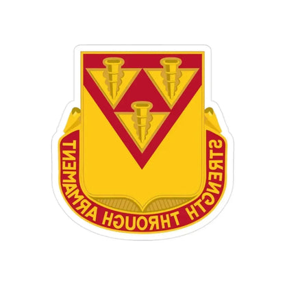 411 Ordnance Battalion (U.S. Army) REVERSE PRINT Transparent Die-Cut STICKER 2 Inch Die-Cut Transparent - The Sticker Space