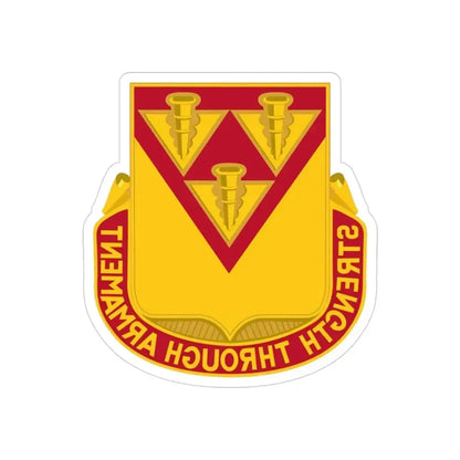 411 Ordnance Battalion (U.S. Army) REVERSE PRINT Transparent Die-Cut STICKER 3 Inch Die-Cut Transparent - The Sticker Space