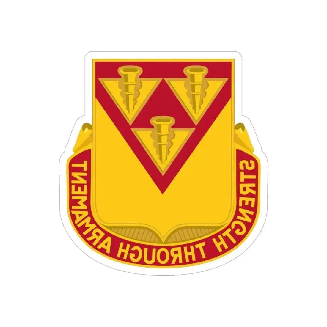 411 Ordnance Battalion (U.S. Army) REVERSE PRINT Transparent Die-Cut STICKER 4 Inch Die-Cut Transparent - The Sticker Space