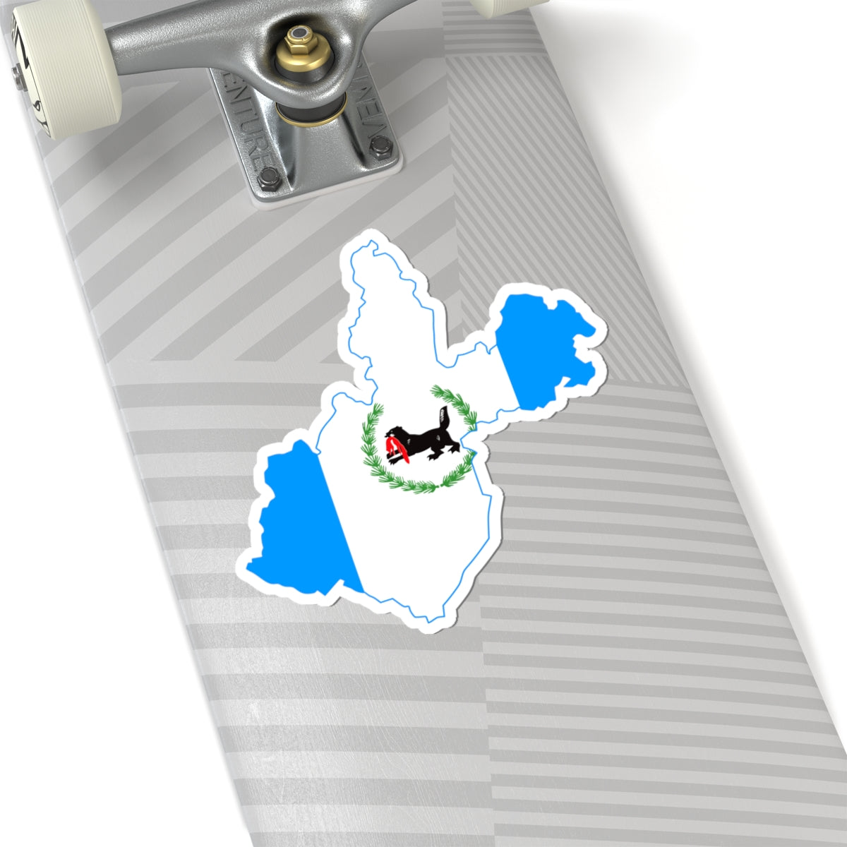Flag-map of Irkutsk Oblast (Russia) STICKER Vinyl Kiss-Cut Decal