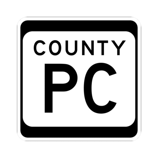 WIS County PC (Wisconsin) (Road Sign) STICKER Vinyl Kiss-Cut Decal