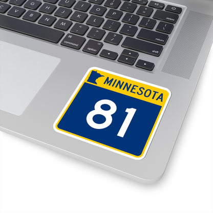 MN-81 (Minnesota) (Road Sign) STICKER Vinyl Kiss-Cut Decal