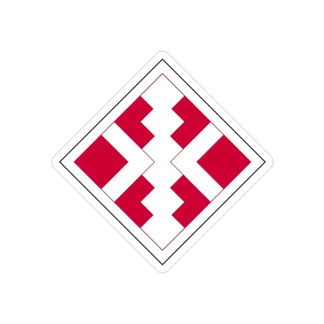 411th Engineer Brigade (U.S. Army) REVERSE PRINT Transparent Die-Cut STICKER 2 Inch Die-Cut Transparent - The Sticker Space