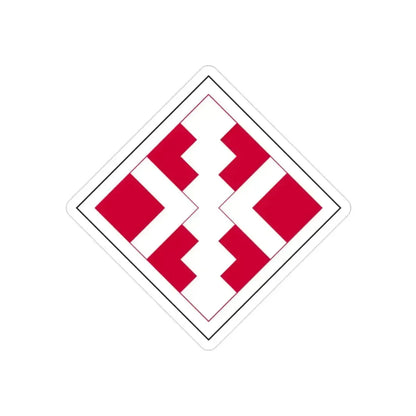 411th Engineer Brigade (U.S. Army) REVERSE PRINT Transparent Die-Cut STICKER 2 Inch Die-Cut Transparent - The Sticker Space