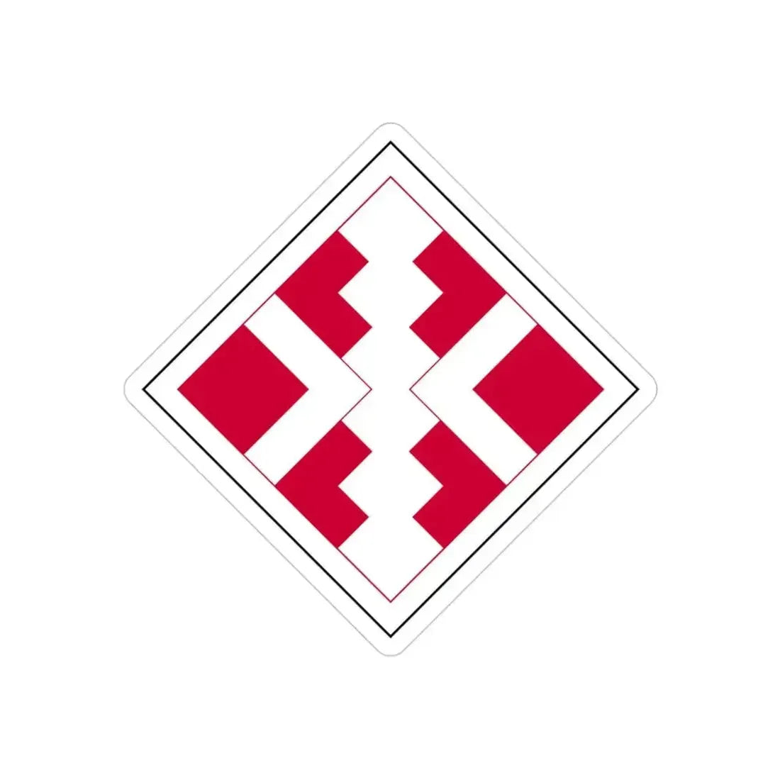 411th Engineer Brigade (U.S. Army) REVERSE PRINT Transparent Die-Cut STICKER 3 Inch Die-Cut Transparent - The Sticker Space