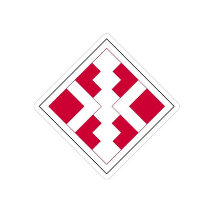 411th Engineer Brigade (U.S. Army) REVERSE PRINT Transparent Die-Cut STICKER 3 Inch Die-Cut Transparent - The Sticker Space