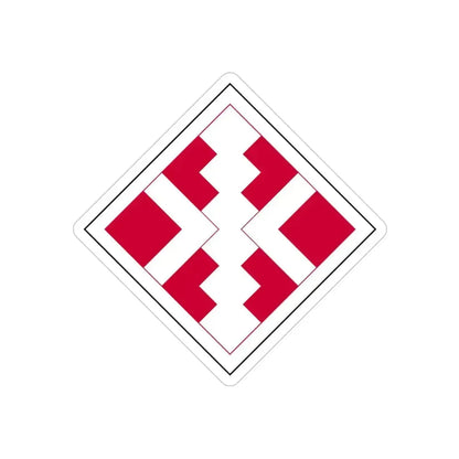 411th Engineer Brigade (U.S. Army) REVERSE PRINT Transparent Die-Cut STICKER 4 Inch Die-Cut Transparent - The Sticker Space