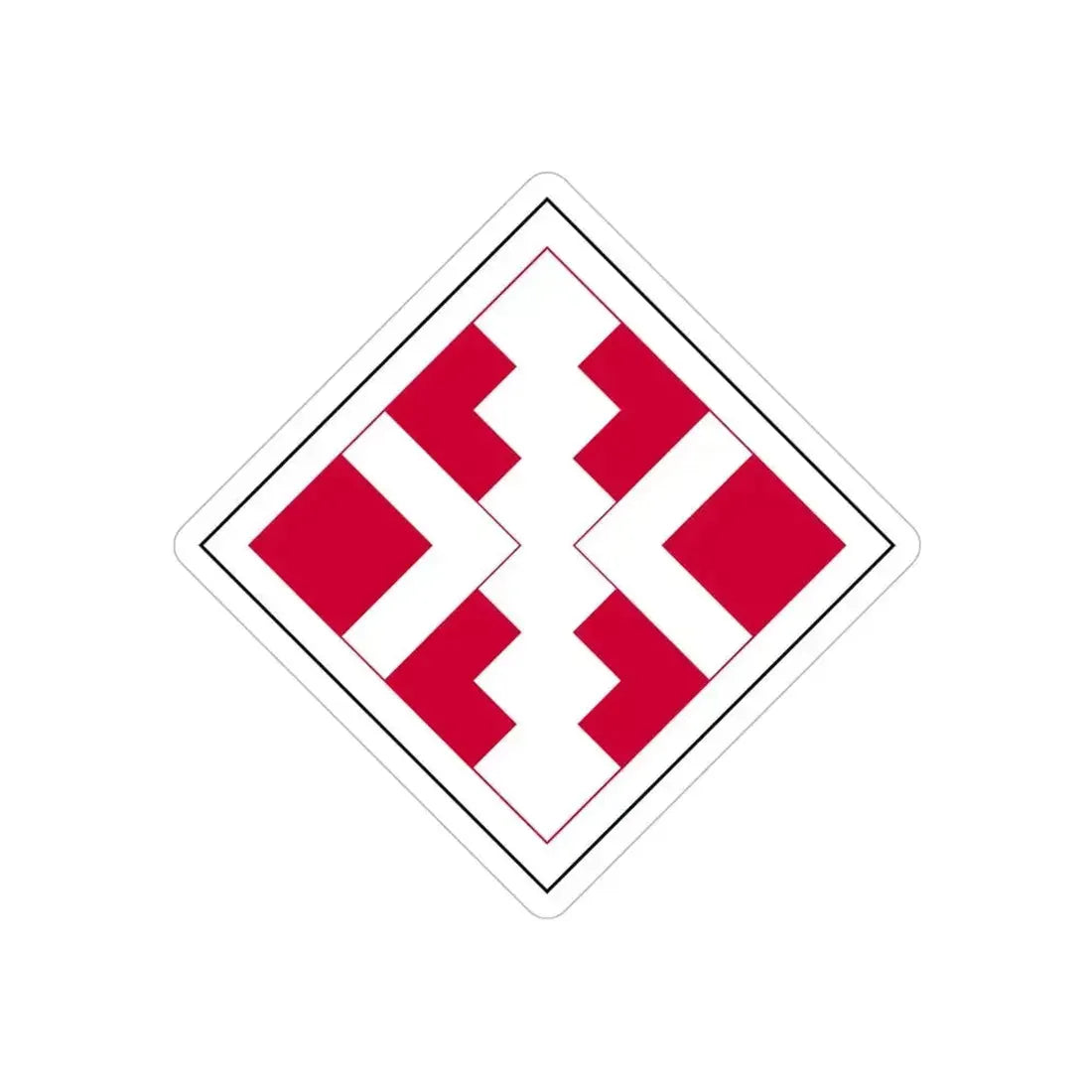 411th Engineer Brigade (U.S. Army) REVERSE PRINT Transparent Die-Cut STICKER 5 Inch Die-Cut Transparent - The Sticker Space