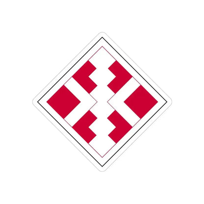 411th Engineer Brigade (U.S. Army) REVERSE PRINT Transparent Die-Cut STICKER 5 Inch Die-Cut Transparent - The Sticker Space
