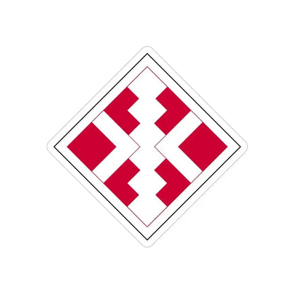 411th Engineer Brigade (U.S. Army) REVERSE PRINT Transparent Die-Cut STICKER 6 Inch Die-Cut Transparent - The Sticker Space