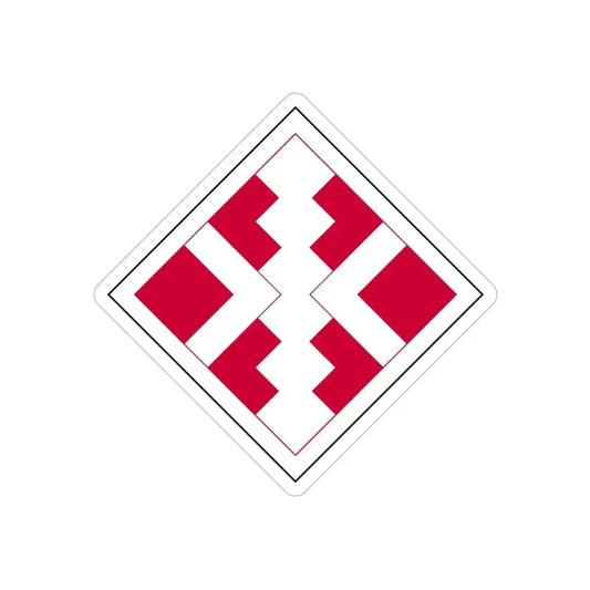 411th Engineer Brigade (U.S. Army) REVERSE PRINT Transparent Die-Cut STICKER 6 Inch Die-Cut Transparent - The Sticker Space