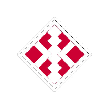 411th Engineer Brigade (U.S. Army) REVERSE PRINT Transparent Die-Cut STICKER - The Sticker Space