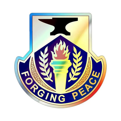 412 Civil Affairs Battalion (U.S. Army) Holographic STICKER Die-Cut Vinyl Decal 4 Inch Holographic - The Sticker Space