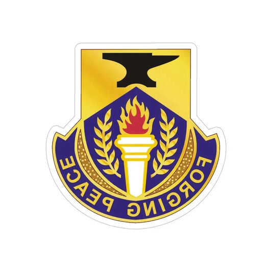 412 Civil Affairs Battalion (U.S. Army) REVERSE PRINT Transparent Die-Cut STICKER 6 Inch Die-Cut Transparent - The Sticker Space